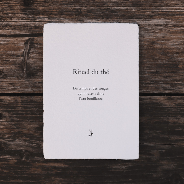Carte " Rituel du thé "